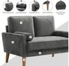 ToteBox 2-Sitzer 121CM Kleine Samt Sofa mit 2 Kissen für Wohnzimmer, Schlafzimmer Bild 4