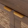 Sitzbank HWC-P54, Garderoben-Bank Schuhregal Schuhablage, MDF Melamin Wasserhyazinthefront 45x100x42cm ~ braun Bild 5