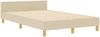 vidaXL Bettgestell mit Kopfteil Creme 120 x 200 cm Stoff 3344800 Bild 4