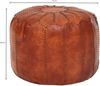 Sitzhocker Echtleder Braun 52 x 40 x 52 cm Ottomane Wohnzimmer, Design Pouf Hocker Orientalisch, Polsterhocker Orient Beinablage Sofa Bild 4