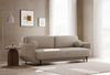 Selsey 'Ovals' 3-Sitzer Schlafsofa mit Strukturstoff, Beige Bild 3