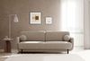 Selsey 'Ovals' 3-Sitzer Schlafsofa mit Strukturstoff, Beige Bild 2