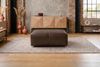 KAWOLA Polsterhocker CELESTE Hockerbank Leder dunkelbraun 48 x 80 x 120 cm Bild 2