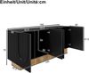 Moderner Sideboard-Schrank mit 4 Türen, großem Stauraum und klarer U-Form-Struktur – Stilvolle Aufbewahrung für Wohnzimmer & Essbereich, praktische Mehrfachfächer für organisierte Ordnung, 160×75×38 c Bild 5
