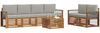 vidaXL Outdoor-Sofagarnitur mit Kissen 7 pcs Natürlich und Hellgrau 3374421 Bild 3