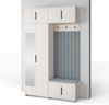 Garderoben-Set Napoli Version 11: Kleiderschrank mit Polsterpaneelen, Schuhschrank und Schrankaufsatz Flur und Eingangsbereich (Cashmere/Trinity 14), 229 x 40 x 140 cm Bild 4