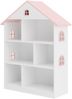 Kinderregal Vipsali 107x83x30 cm Weiß/Rosa [en. casa] Bild 3