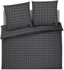 JOOP! Bettwäsche Soft Checks 45000 09 Anthracite Flanell 155 x 220 + 80 x 80 cm Bild 4
