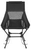 SONGMICS Campingstuhl klappbar mit verstellbarer Höhe, Stahlrahmen, Kopfstütze, hoher Rückenlehne, 2 Taschen, Outdoor, schwarz Bild 4