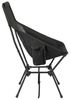 SONGMICS Campingstuhl klappbar mit verstellbarer Höhe, Stahlrahmen, Kopfstütze, hoher Rückenlehne, 2 Taschen, Outdoor, schwarz Bild 3