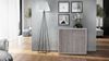 Vladon Sideboard Ben, Kommode mit 2 Türen und 2 Schubladen, Weiß matt/Eiche Nordic (79 x 74 x 36 cm) Bild 3