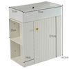 Flieks Waschtisch 55 x 31 x 66.5 cm, wandhängender Badezimmerschrank mit Keramikwaschbecken, Seitregal, Soft-Close Tür, weiß Bild 5