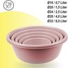Rührschüssel im ( 3 x 5er ) Set, Teigschüsseln, 15er-pack Kunststoff Mixing Bowl Set ( 0,7L - 6L ), Stapelbare Salatschüssel Servierschalen für Küche Bild 2