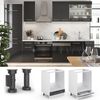 Herdumbauschrank Fame-Line Anthrazit Hochglanz 60 cm ohne Arbeitsplatte Vicco Bild 2