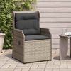 vidaXL Gartenbank 2 pcs Grau Poly-Rattan 3394487 Bild 3