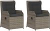 vidaXL Gartenbank 2 pcs Grau Poly-Rattan 3394487 Bild 2
