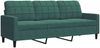 vidaXL 2-tlg. Sofagarnitur mit Kissen und Nackenrollen Dunkelgrün Samt 3278413 Bild 4