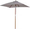 Sonnenschirm 200 x 150 x 235 cm, faltbarer Gartenschirm, 3-fach verstellbar, rechteckiger Strandschirm, wasserabweisend und UV-beständig, grau Bild 2