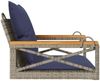 vidaXL Hängesessel mit Kissen Grau 63x62x40 cm Poly Rattan 368177 Bild 5