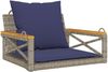 vidaXL Hängesessel mit Kissen Grau 63x62x40 cm Poly Rattan 368177 Bild 2