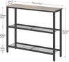 HOOBRO Schmaler Konsolentisch 2 Ablagen Metallgestell Industrie-Design Bild 3