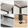 HOOBRO Schmaler Konsolentisch 2 Ablagen Metallgestell Industrie-Design Bild 5