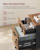 VASAGLE Rollcontainer, abschließbar, Aktenschrank mit 2 Schubladen, 5 Rollen und verstellbarer Hängeregistratur, strukturierte Oberfläche, für Dokumente im A4- und Letter-Format, vintagebraun-tintenschwarz LCD022K01 Bild 4