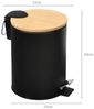 KESPER® Kosmetikeimer Mülleimer Bambus, FSC® zertifiziert, 3l, inkl. Inneneimer, Deckel mit Soft-Close Bild 4