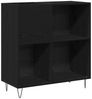 vidaXL Schallplattenschrank Schwarz Eichen-Optik 85 x 38 x 89 cm 862913 Bild 2