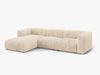 Micadoni Ecksofa Martina 3-Sitzer Links Kord Helles Beige Bild 2