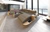 Wohnlandschaft Wave XXL in Stoff - Mikrofaserstoff - taupe-sandbeige - Links Bild 3