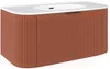 Vente-unique - LOMERI Waschbeckenmöbel Holz, Platte Rot - B 50 cm x H 45 cm x L 99 cm Bild 3