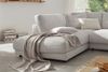 KAWOLA Sofa MADELINE Ecksofa Cord hellgrau Recamiere links 86 x 224 x 325 cm Bild 4