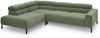 KAWOLA Sofa DELIA Ecksofa Feincord olivgrün mit motorischem Sitzvorzug Recamiere links 74 x 219 x 276 cm Bild 3