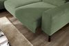 KAWOLA Sofa DELIA Ecksofa Feincord olivgrün mit motorischem Sitzvorzug Recamiere links 74 x 219 x 276 cm Bild 2