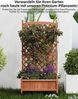 GarveeMore Blumenkasten 2 Stk Erhöhtes hochbeet mit Abflusslöchern und feststellbaren Rollen, Pflanzkasten aus Holz mit Rankgitter,75 x 66 x 156 cm für Garten,Balkon Bild 3