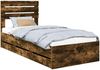 vidaXL Bettrahmen Geräucherte Eiche 90 x 190 cm Ingenieurs Holz 3411537 Bild 2