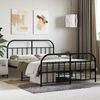 vidaXL Bettgestell mit Kopf- und Fußteil Metall Schwarz 135x190 cm 353652 Bild 1