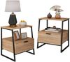 Nachttisch Lunor Goldkraft Eiche/Schwarz 2er Set Vicco Bild 5
