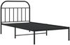 vidaXL Bettgestell mit Kopfteil Metall Schwarz 100x190 cm 353629 Bild 3