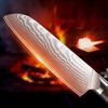KingLux Damastmesser Damast Santokumesser aus Damaszener Stahl Küchenmesser Bild 3