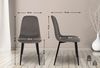 4er Set Esszimmerstühle Napier Stoff taupe Bild 2