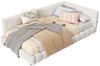 Kindereinzelbett 90×200 cm aus Kiefernholz mit Ablageregal, natur Bild 5