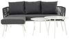 IDIMEX Gartenlounge-Set MYKONOS, Outdoor Dreisitzer Sofa mit Beistelltisch, Balkonmöbel Set weiß/grau Bild 2
