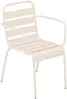 Vente-unique - MIRMANDE Garden dining set Metall Beige - B 59 cm x H 79 cm x L 56 cm Bild 2