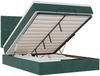 vidaXL Ottoman-Bett mit Matratzen & LEDs Dunkelgrün 140x190 cm Samt 3314393 Bild 2