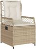 vidaXL 3-tlg. Garten-Essgruppe mit Kissen Beige Poly Rattan 3263020 Bild 3