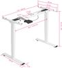 tectake Tischgestell Schreibtischgestell Twain höhenverstellbar 110-168x60x60-125cm (1-St, 1 tlg), Flexibler Tischrahmen in moderner Optik Bild 5