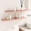 vidaXL Schwebendes Regal 2 pcs Rosa 80 x 18 x 2,5 cm Stahl 8004034 Bild 4