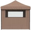 vidaXL Pop-Up Partyzelt, faltbar, Stahl / PE, Braun, mit 4 Seitenteilen, 315 x 410 x 279 cm Bild 4